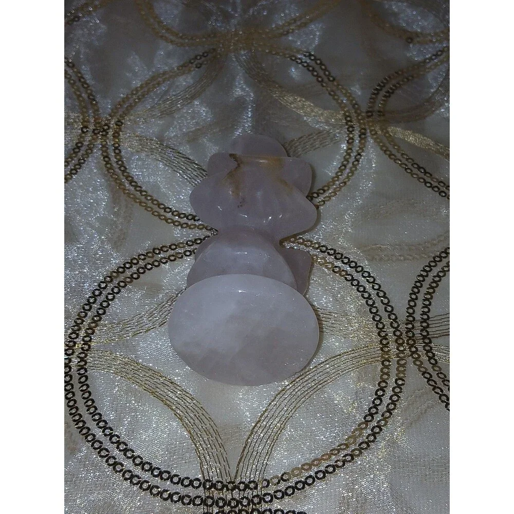 Halloween Movie Character Rose Quartz Crystal Carving